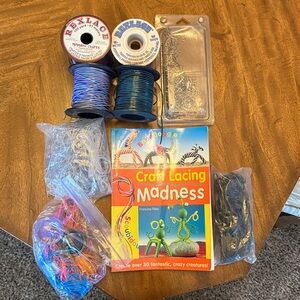 Rexlace Craft Lacing 100 yard spools, Craft Lace Madness Book, Lanyard Clips